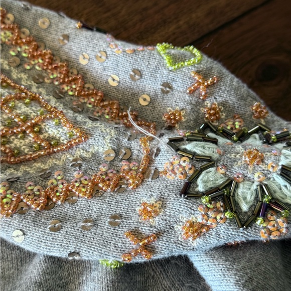 Sundance Marimba Beaded Cotton Cardigan Sweater - Picture 4 of 10